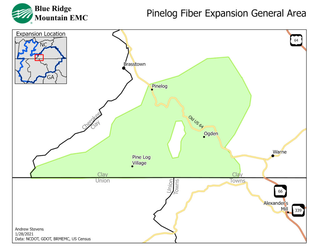 Pine Log Fiber Expansion map