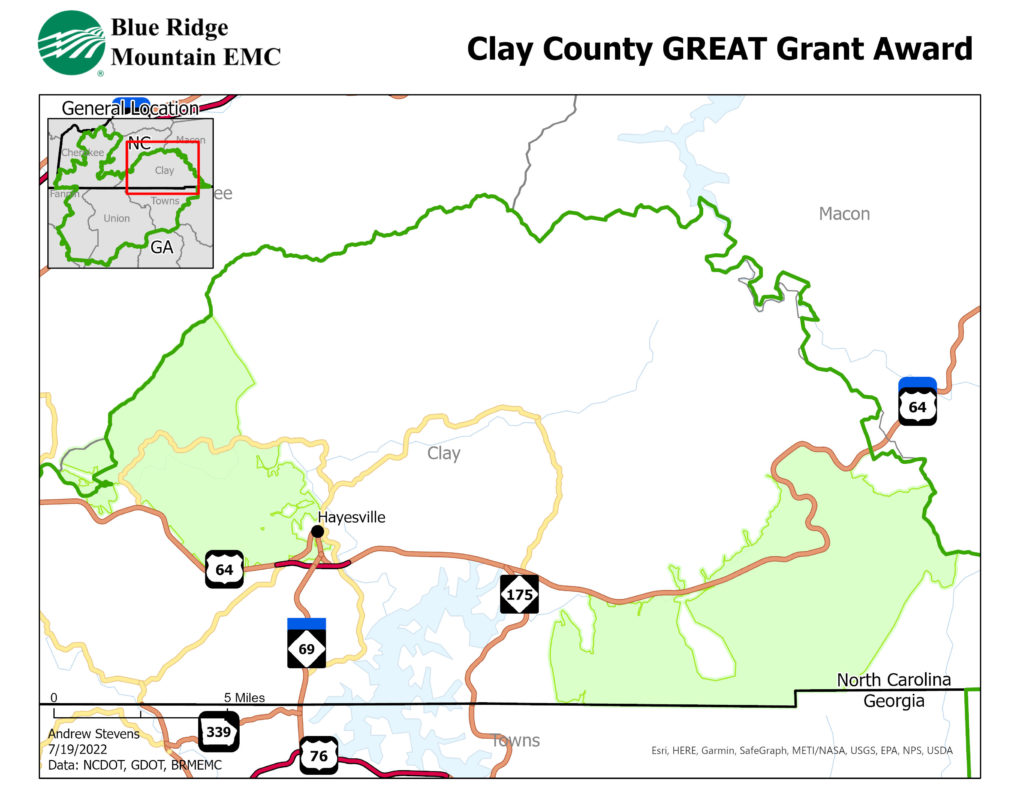 Clay County GREAT Grant Map